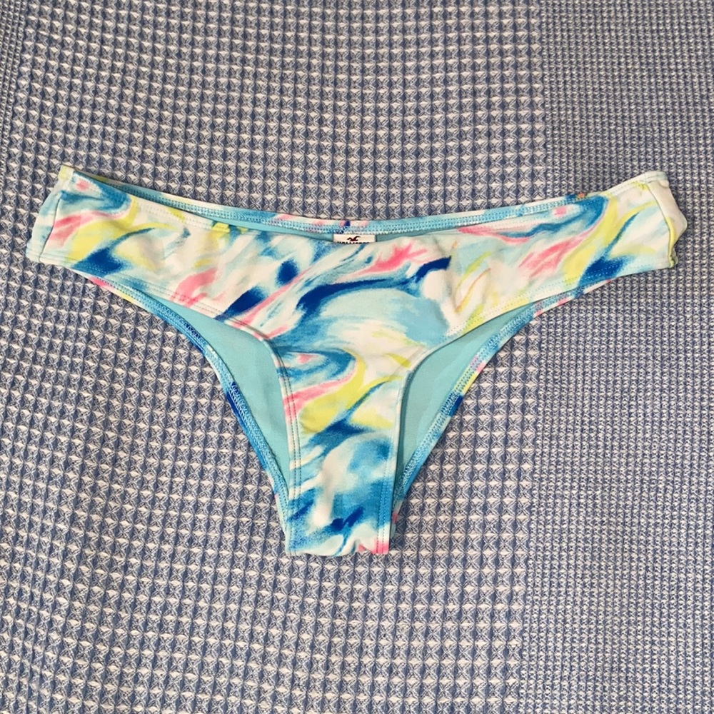 Hollister MultiWatercolor Bikini Bottom Size Small